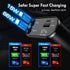 Retractable Car Charger,66W 4 in 1 Super Fast Charge Car Phone Charger,Retractable Cables (31.5 inch) and 2 USB Ports Car Charger Adapter for iPho...
