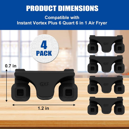 Air Fryer Rubber Bumpers, 4 Packs Air Fryer Replacement Parts for Instant Pot Gourmia Cosori and other Air Fryers, Air Fryer Accessories Silicone ...