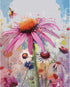 Tucocoo Echinacea Flowers Paint by Number for Adults Beginner, DIY Digital Oil Painting Kits on Canvas with Brushes and Acrylic Pigment, Beautiful...