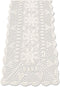KEPSWET Sunflower Rectangle Handmade Crochet Lace Table Runner Floral Wedding Decoration (14x60 inch, Beige)...