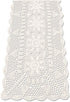KEPSWET Sunflower Rectangle Handmade Crochet Lace Table Runner Floral Wedding Decoration (14x60 inch, Beige)...