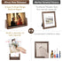 Mixoo 4x6 Wood Photo Picture Frame 2 Pack - Rustic Wooden Picture Frame with Walnut Wood Base and High Definition Break Free Acrylic Covers for Ta...