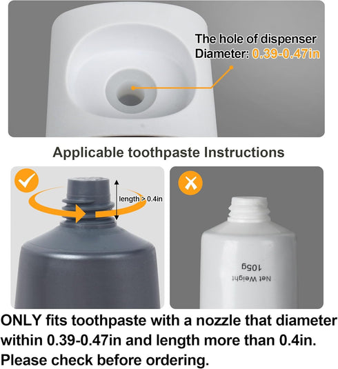 iHave Toothpaste Dispenser Wall Mount for Bathroom Automatic Toothpaste Squeezer (Grey)...
