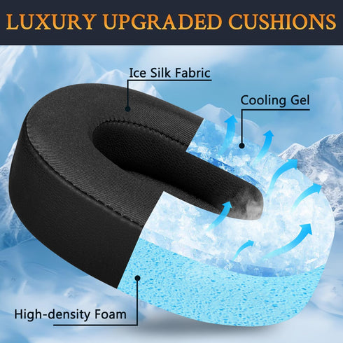 SOULWIT Cooling Gel Replacement Earpads for JBL E55BT(E55 BT) Over-Ear Wireless Headphones, Ear Pads Cushions with Noise Isolation Foam - Black...