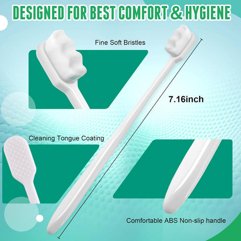 24 PCS Nano Toothbrush, Soft Bristle Toothbrush, Extra Soft Toothbrush for Adults, Ultra Soft Toothbrush With 20000 Micro Bristle for Pregnant Wom...