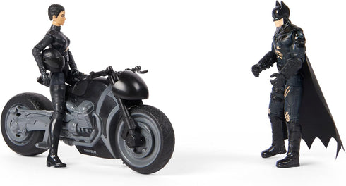 The Batman 2022 Movie Series Selina Kyle Chase Set with Batman and Motorcycle...