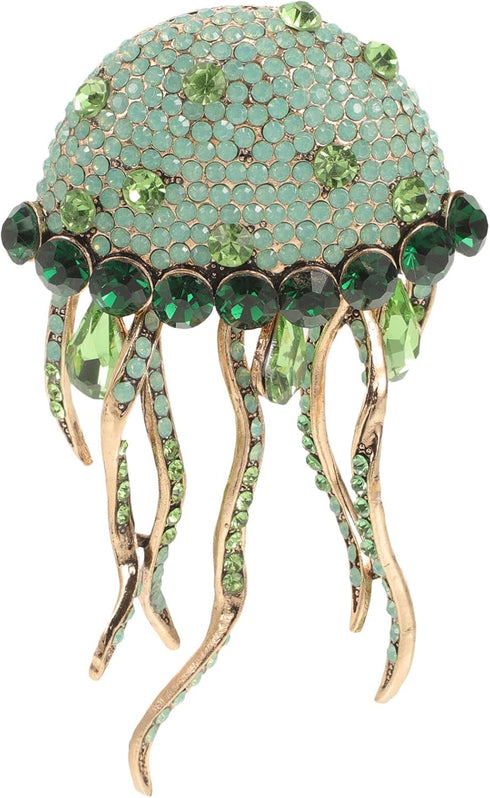 GALPADA Rhinestone Jellyfish Brooch Women Brooch Pin Creative Costume Decorative Accessory...