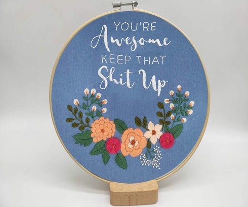 Mothers Day Gifts for Mom from Daughter Son - Embroidery Kit for Beginners - Embroidery Starter Kit Craft Kit Cross Stitch Kit - Birthday Gift for...