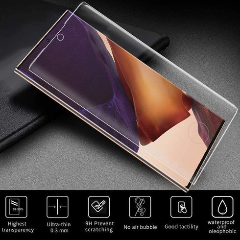 BANDQ 3 Pack Samsung Galaxy Note 20 Screen Protector?3+1 Pack? 1 Pack Camera Lens Protector, Bubble-Free, 9H Tempered Glass Screen Protector for G...