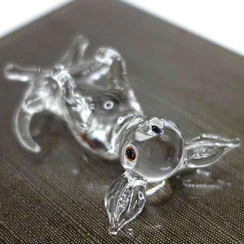 Chihuahua Miniature Tiny Figurines Hand Blown Glass Art Animals Collectible Dog-Lover Gift Home Décor (Clear)...