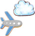 Air Travel and Flying Cookie Cutters 2-Pc Set Made in USA by Ann Clark, Airplane, Cloud...