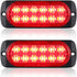 AT-HAIHAN Pack of 2 Aluminum Housing Red LED Trailer Stop Brake Turn Tail Lights, DOT Compliant Waterproof Surface Mount Lighting for Truck Tracto...