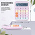 Mechanical Switch Calculator with Big Buttons, Calculators Desktop, 12 Digits, Large LCD Display, Desk Calculator, Cute Pink Calculator for Teache...