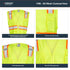 Kishigo All Mesh Contrast Unisex Reflective Safety Vest 1195, ANSI Type R / Class 2 Compliant, 6 Pockets - Pencil & Radio Pockets, Zipper Front, S...