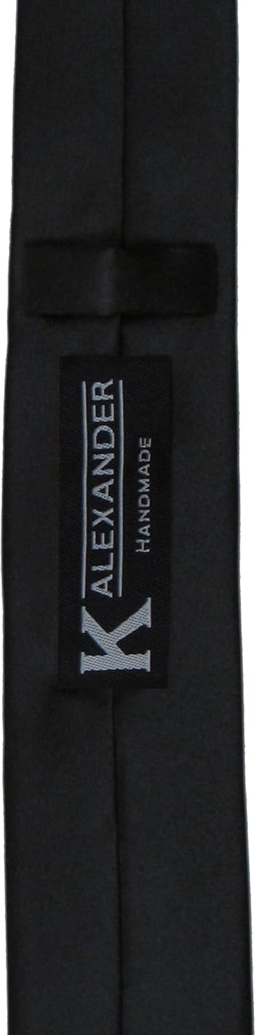 New Skinny Solid Black 2 Inch Necktie Tie"...