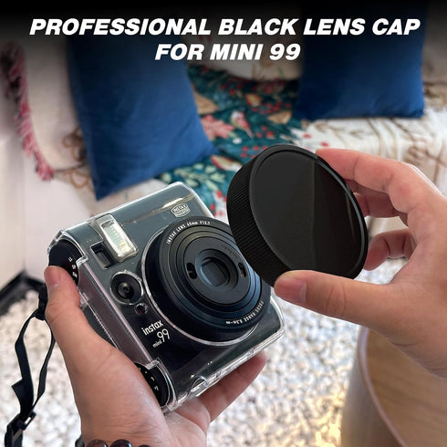 Lens Cap for Fujifilm Instax Mini 99 Instant Camera, Mini Accessories for Fuji Instax Mini 99 Lens Cap, Mini Photo Album, Photo Border Stickers (N...
