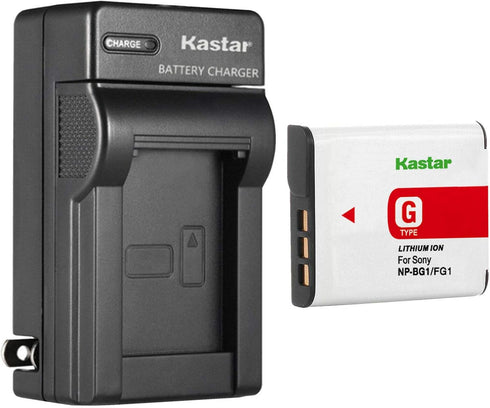 Kastar 1-Pack NP-BG1 Battery and AC Wall Charger Replacement for Sony NP-BG1, NP-FG1, NPBG1, NPFG1, G Type Battery, Sony BC-CSG, BC-CSGD, BC-CSGE ...