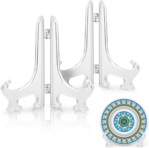 2 Pack Acrylic Easel Stand 9.8 Inch Clear Plastic Easels Plate Holders Extra Large Easels Display Stand for Photos Picture at Weddings, Birthdays,...