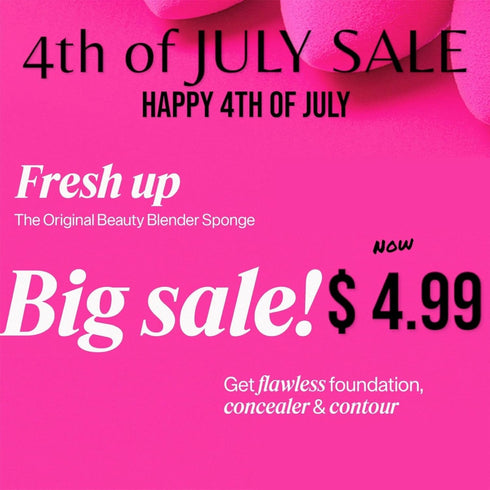 Fresh up™ | The Original Pink Beauty Blender Makeup Sponge, Super-Soft Foam Easily Blends Foundations, Powders, Blush Creams, Reusable, Washable, ...