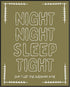 Posterizer 1 pcs-Night Night Sleep Tight Funny Bedroom Print 2-Comedy Art-GIft for Men Women Teens-Living Room Bedroom Decor- unframed wall art...