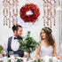 Ochine Tinsel Heart Wreaths Garland Valentines Day Red Heart Shaped Wreaths Decor Valentine Hanging Door Wall Wreath Wedding Wreaths for Valentine...