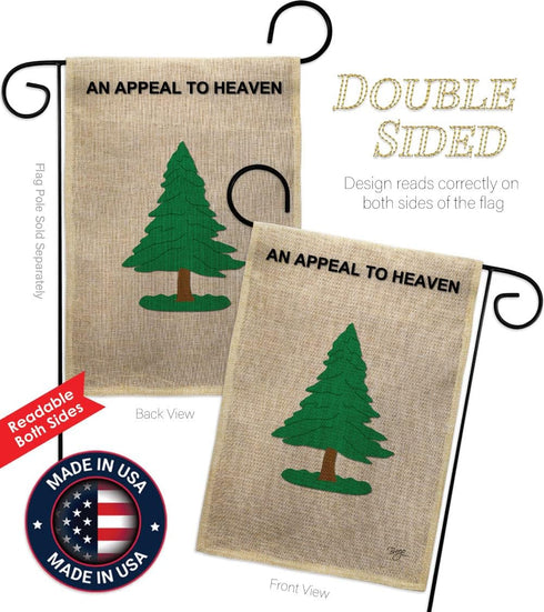 Breeze Decor Pine Tree Garden Americana US Historic July Memorial Veteran Independence United State American House Decoration Banner Small Yard Gi...