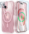 FNTCASE for iPhone 15 Case: Support Magnetic Charging Military Grade Drop Protection Anti Yellowing Cell Phone Cover - Rugged Sturdy Shockproof Pr...