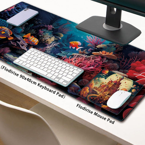 Dreamy Fantastic Landscape Design, Computer Mouse Pad Cool Gaming Mouse Pad Small Size Mouse Pad, 26x21cm...
