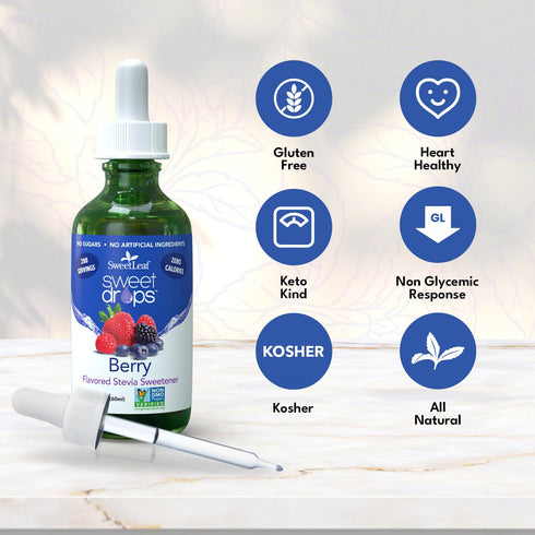 Sweet Drops Stevia Liquid Sweet Drops - Vanilla Creme Flavored Drops, Zero-Calorie, Sugar-Free Syrup Alternative for Keto Coffee, Baking, 2 Fl Oz ...