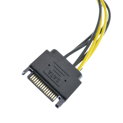 SATA 15 Pin to 6 Pin Video Card GPU Power Supply Cable 8.6inch 22cm (1 Pack)...