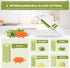 5 in 1 Mandoline Slicer Vegetable Slicer Mandolin Multi Blade Potato Veggie Slicer Vegetable Cutter Julienne Shredder Potato Slicer Green...