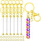 8Pcs Beadable Keychains Bars,DIY Keychains Bars Metal Bead Keychain Removable Beadable Keychain Blanks Keychain Bars with 50pcs Jump Ring for Keyc...