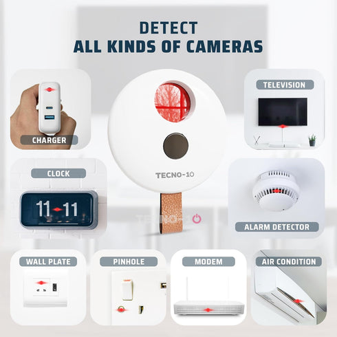Hidden Camera Detectors SpyFinderX Spy Camera Detector for Hotel, Travel, Office, meeting rooms, Spy Camera Finder Locates Hidden Camera With Infr...