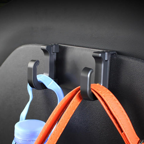 OATSBASF Seat Back Hooks for Tesla Model 3 Model Y 2017-2024, Headrest Foldable Hooks Car Bag Hook Stylish Back Seat Hanger Designed for Tesla Mod...
