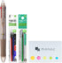 Pilot Frixion Ball 4 Click Retractable 4 Color Gel Ink Erasable Multi Pen 0.5mm / Gold Body & Each 4 Color Refills (Black, Blue, Red, Green) Value...