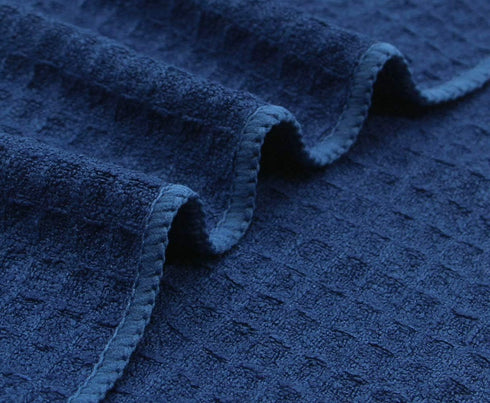 Microfiber Kitchen Cleaning Cloth Thick Dish Rags Waffle Weave Washcloths Dish Cloths Ultra Absorbent Odor Free 12inch X 12inch 6 Pack Navy Blue...