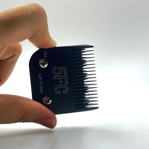 Detachable Steel Pet Dog Clipper Blades,Size-5FC,Compatible with Andis Cut Length 1/4"(6.3mm),Compatible with Oster A5, Wahl KM Series Clippers, M...