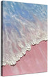 Pink Beach Canvas Wall Art Abstract Blue Ocean Poster White Wave Picture Pink Blue Seascape Canvas Abstract Landscape Painting Pink Blue Abstract ...