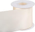 4" Inch Double Faced Satin Ribbon Ivory Solid Polyester Craft Ribbon - 25 Yards Perfect for Gift Wrapping, Crafts, Wreath, Wedding Party Ceremony ...