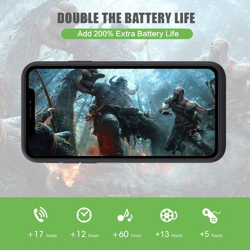 YHO Battery Case for iPhone Xs/X/10 Upgraded 6500mAh Protective Rechargeable Charging Case for iPhone X Extended Battery Pack for iPhone Xs Portab...