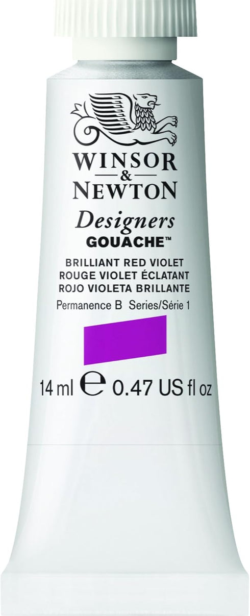 Winsor & Newton Designer's Gouache, 14 ml (0.47oz) tube, Brilliant Red/Violet...
