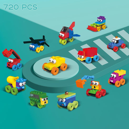 12 Packs Cartoon Car Easter Egg Fillers Building Block Toy Sets, Compatible with Lego Party Favors Vehicle, Classroom Prizes Building Kits Easter ...