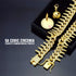 Rivet Cuban Link Dog Collar 13mm Gold Chain Dog Cat Collar with Design Secure Buckle Bling CZ Diamond Chain Dog Collars for Small Medium Large Dog...