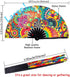 Amajiji Large Folding Hand Rave Fan Popping Fan for Line Dancing Clacking Fans for Boots On The Ground Dance,Party,Decoration,Festival (Dream ?low...