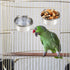 2 Pack Stainless Steel Bird Bowls for Cage Parrot Food Water Bowl Bird Feeding Dish Cups Parrot Food Water Feeder Pet Hanging Bowl Crate Coop Cups...