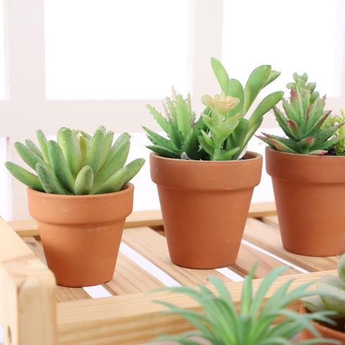 Yishang 2 Inch mini Terracotta Clay Pots Pack of 9 - small Hand Craft Nursery Plant Pot Succulent Cactus DIY Pottery Planter Home Garden Windowsil...