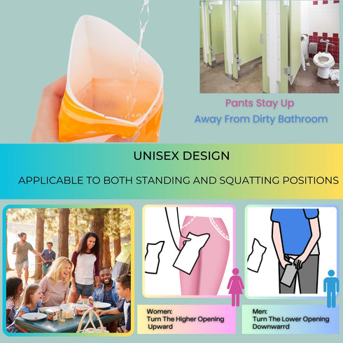 Urine Bag Pee Bag,12/24 Packs 700ML Disposable Urinal Bag for Travel, Emergency Portable Pee Bag and Vomit Bags, Toilet Bag for Camping, Traffic J...