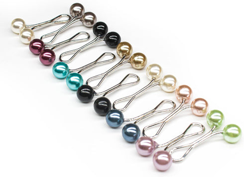 24 pcs Multicolor Headscarf Pearl Pins Clips U Shape Hijab Scarf Lady Muslim Scarf Shawl Clips Scarf Brooches Pin Jewelry Accessories...