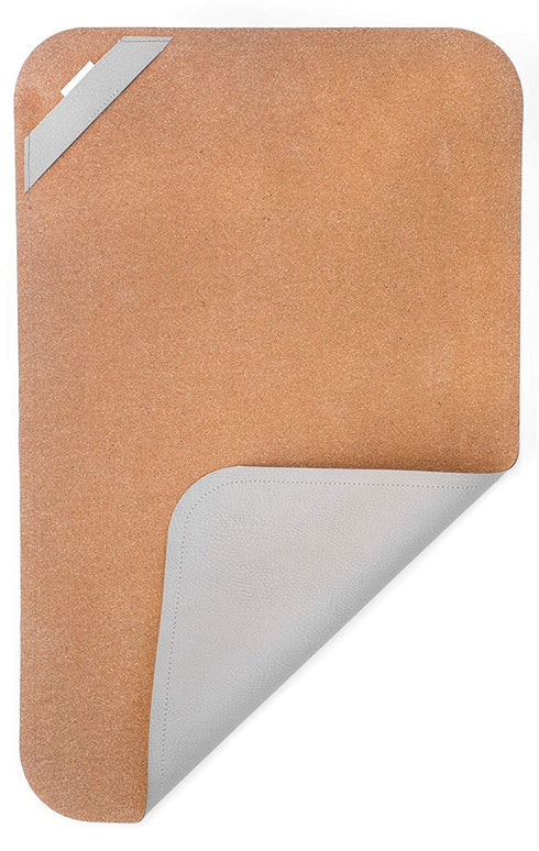 Vegan Leather Baby Changing Mat by Lark Baby Goods - Waterproof Wipeable Portable Diaper Pad - Foldable for Travel (14 x 22 in) - Grey...