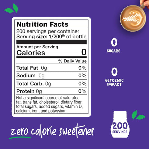 Pyure Organic Liquid Stevia Extract Sweetener – Zero Calorie, Sugar Free, Keto Friendly, Plant-Based Sugar Substitute – Non-GMO, Diabetic Friendly...